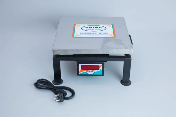 SHINE DIGITAL SCALE SHINE Digital 100KG/10GM Weighing Machine With Front And Back Double Display And Top SS Plate. Pan Size - 250X250 MM.