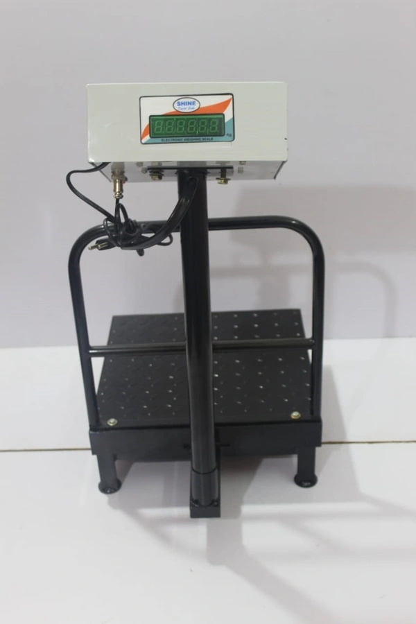 SHINE DIGITAL SCALE SHINE Digital 50KG Capacity 5GM Accuracy, Flatform Weighing Machine Digital for Shop, Commercial and Industrial Pan Size - 350X350 MM, (14X14 Inches)