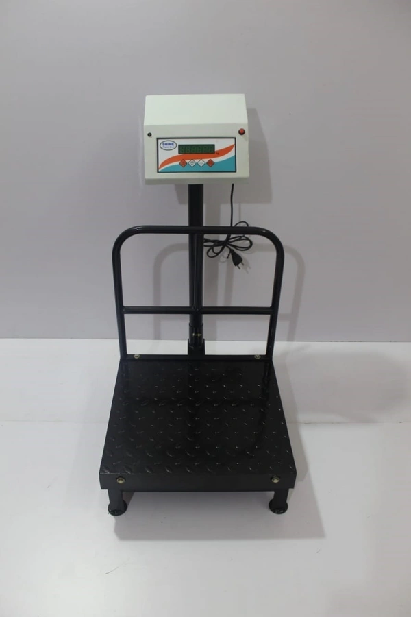 SHINE DIGITAL SCALE SHINE Digital 50KG Capacity 5GM Accuracy, Flatform Weighing Machine Digital for Shop, Commercial and Industrial Pan Size - 350X350 MM, (14X14 Inches)
