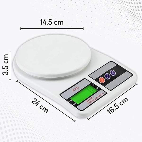 SHINE DIGITAL SCALE Shine Digital scale Kitchen Food Weighing Scale For Healthy Living, Home Baking, Cooking, Fitness & Balanced Diet.10Kg x 1gms with 2 Batteries Included, SF400/A121
