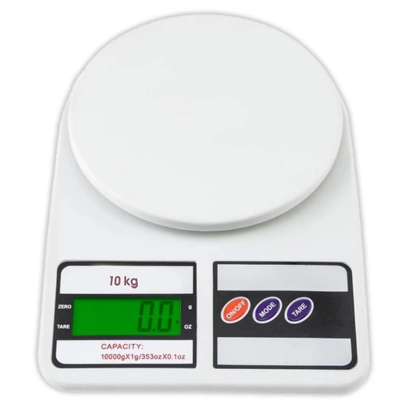 SHINE DIGITAL SCALE Shine Digital scale Kitchen Food Weighing Scale For Healthy Living, Home Baking, Cooking, Fitness & Balanced Diet.10Kg x 1gms with 2 Batteries Included, SF400/A121