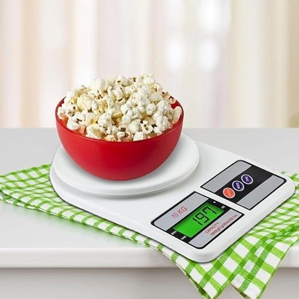 SHINE DIGITAL SCALE Shine Digital scale Kitchen Food Weighing Scale For Healthy Living, Home Baking, Cooking, Fitness & Balanced Diet.10Kg x 1gms with 2 Batteries Included, SF400/A121