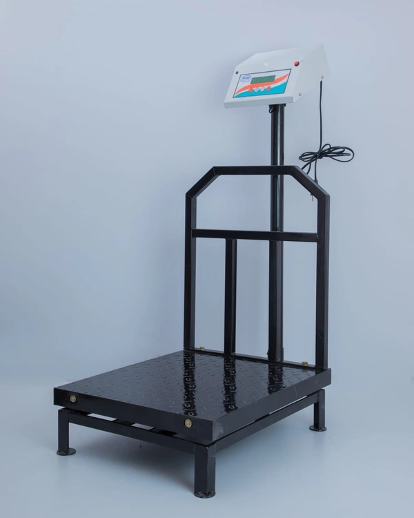 SHINE DIGITAL SCALE SHINE Digital 500KG Capacity 50GM Accuracy, Flatform Weighing Machine Digital for Shop, Commercial and Industrial Pan Size - 600X600 MM, (24X24 Inches) Light Weight
