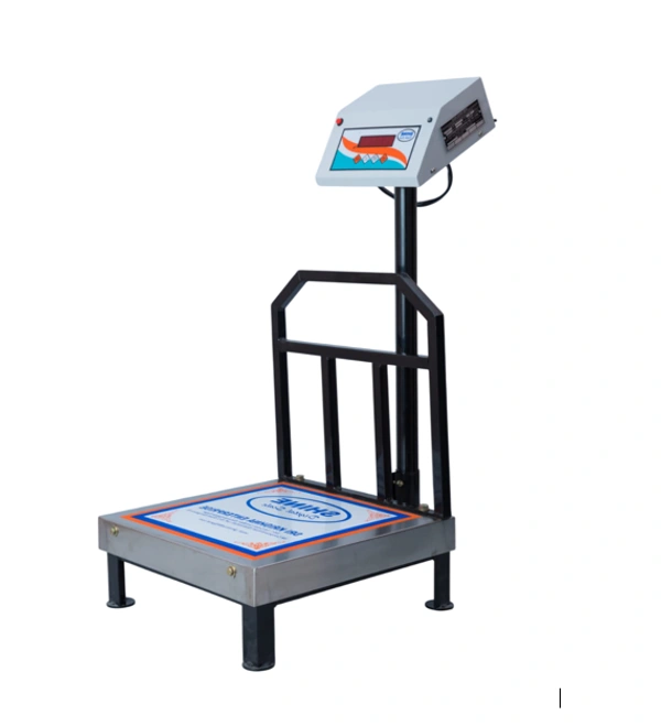 SHINE DIGITAL SCALE SHINE Digital 50KG Capacity 5GM Accuracy, Flatform Weighing Machine Digital for Shop, Commercial and Industrial Pan Size - 350X350 MM, (14X14 Inches)