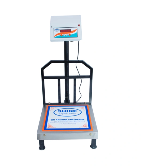 SHINE DIGITAL SCALE SHINE Digital 300KG Capacity 50GM Accuracy, Flatform Weighing Machine Digital for Shop, Commercial and Industrial Pan Size - 500X500 MM, (20X20 Inches)