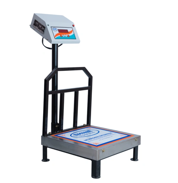 SHINE DIGITAL SCALE SHINE Digital 500KG Capacity 50GM Accuracy, Flatform Weighing Machine Digital for Shop, Commercial and Industrial Pan Size - 450X550 MM, (18X22 Inches)