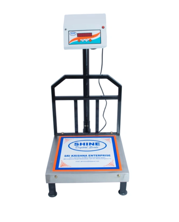 SHINE DIGITAL SCALE SHINE Digital 500KG Capacity 50GM Accuracy, Flatform Weighing Machine Digital for Shop, Commercial and Industrial Pan Size - 450X550 MM, (18X22 Inches)