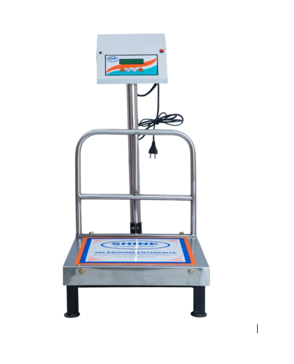 SHINE DIGITAL SCALE SHINE Digital 500KG Capacity 50GM Accuracy, Flatform Weighing Machine Digital for Shop, Commercial and Industrial Pan Size - 450X550 MM, (18X22 Inches)