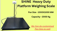 SHINE DIGITAL SCALE SHINE Digital 3000KG Capacity 500GM Accuracy, Flatform Weighing Machine Digital for Shop, Commercial and Industrial Pan Size - 1250X1250 MM, (1.25 METER X 1.25 METER)