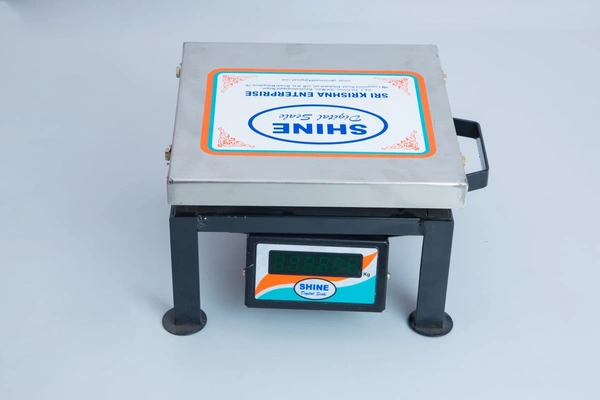 SHINE DIGITAL SCALE SHINE Digital 50KG/5GM Weighing Machine With Front And Back Double Display, And Top SS Plate, Pan Size - 210X210 MM.