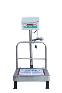 SHINE DIGITAL SCALE SHINE Digital 50KG Capacity 5GM Accuracy, Flatform Weighing Machine Digital for Shop, Commercial and Industrial Pan Size - 350X350 MM, (14X14 Inches)