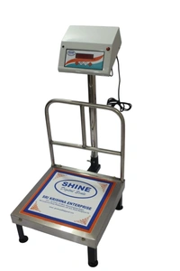 SHINE DIGITAL SCALE SHINE Digital 50KG Capacity 5GM Accuracy, Flatform Weighing Machine Digital for Shop, Commercial and Industrial Pan Size - 350X350 MM, (14X14 Inches)