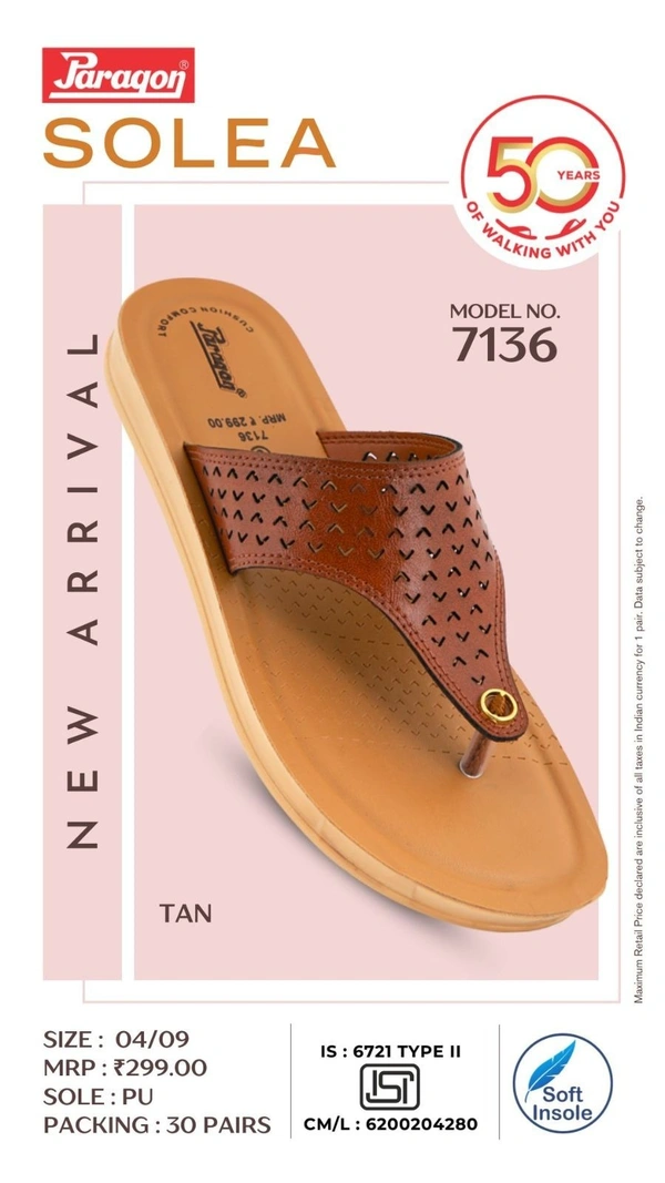 PARAGON 7136 L TAN - 299, '5-8, TAN
