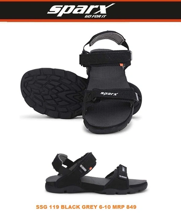 SPARX SSG 119 G BLACK GREY - 849, '6-10, BLACK GREY