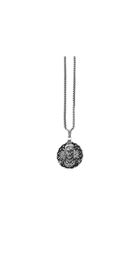 Chains & Locket - Style Hindu Lord Bajrangbali Hanuman Face Locket With Chain idol Monkey God of Devotion Locket Silver Zinc And Metal Pendant Necklace Chain For Men And Women (1 PC)