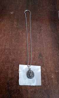 Chains & Locket - Style Hindu Lord Bajrangbali Hanuman Face Locket With Chain idol Monkey God of Devotion Locket Silver Zinc And Metal Pendant Necklace Chain For Men And Women (1 PC)
