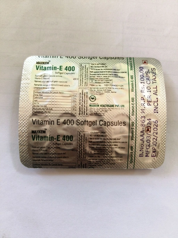 Vitamin E 400 Capsule 10s