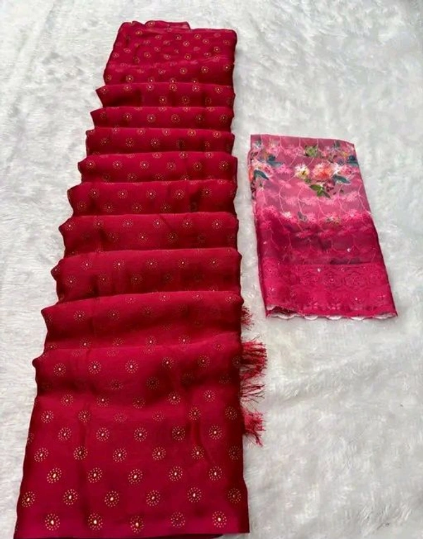Chiffon Saree With Blause