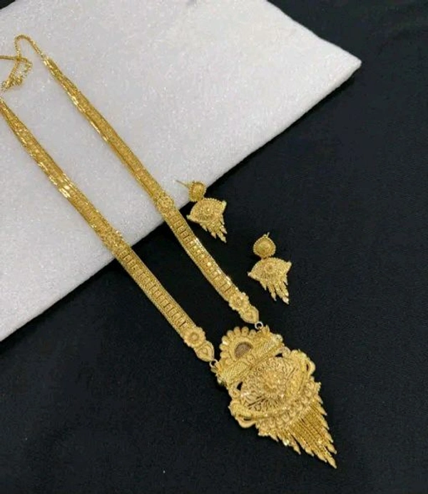 1 Gram Gold Plated Rani Haar - Gold, Adjustable
