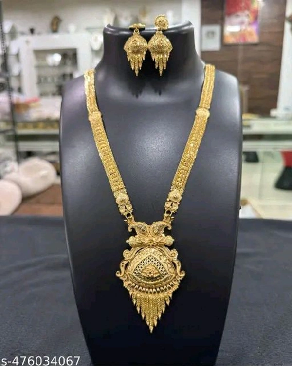 1 Gram Gold Plated Rani Haar - Gold, Adjustable