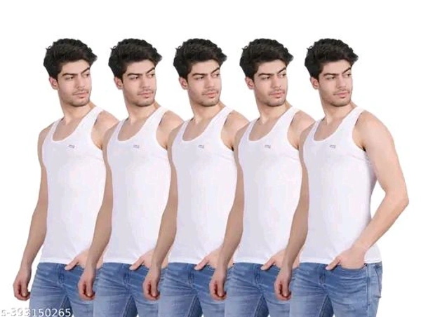 Mens Inner Wear  Pack Of 5 - White, All Size Available