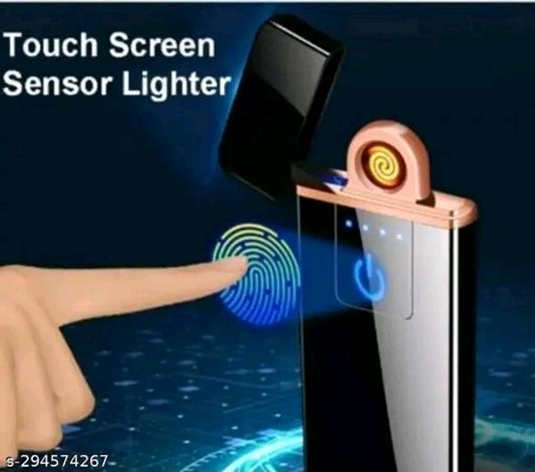 Smart Cigarette Lighter Screen Touch  - Black
