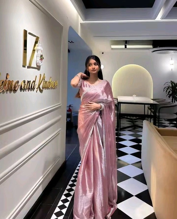 A Unique Design Pink Saree  - Tickle Me Pink