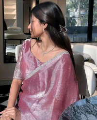 A Unique Design Pink Saree  - Tickle Me Pink