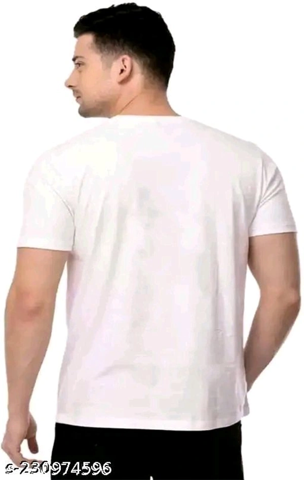 Half Tshirt For Men Cotton - Silver Chalice, Large Size