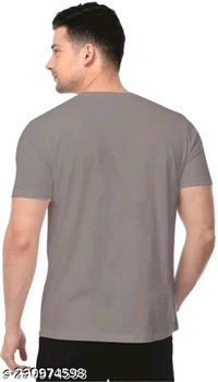 Half Tshirt For Men Cotton - Silver Chalice, S