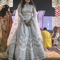 Designer Off-white Lehenga On Rent