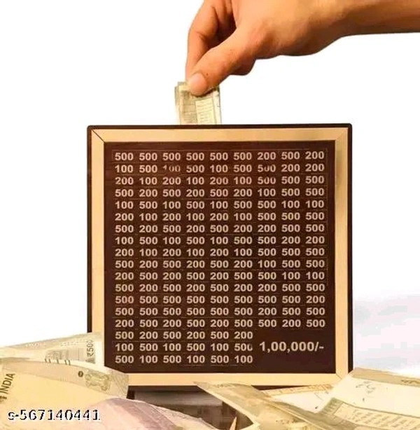 Useful Money Boxes Seving ( Storage 1 Lakh rupees )
Material: Wooden
