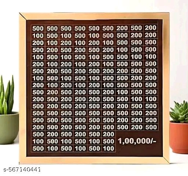 Useful Money Boxes Seving ( Storage 1 Lakh rupees )
Material: Wooden
