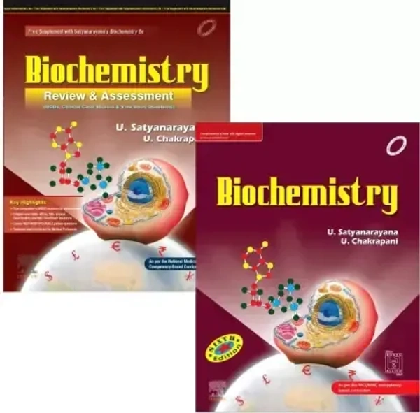 SET of Biochemistry, 6th Edition + Biochemistry Review & Assessment Includes MCQs, Clinical Case Studies, Viva/Short Questions, 1st Edition