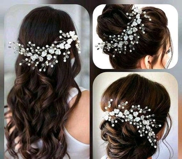 Blush Bella Tiara Brooch Crown  - White