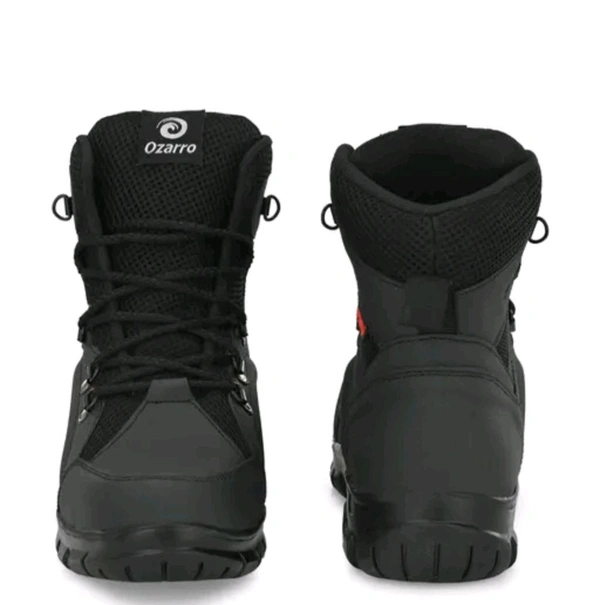 BLACK And ,Brown Genuine Leather Steel Toe Safety Shoes IND 6.7.8.9.10  - Black, IND 7