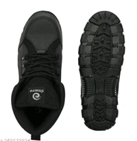BLACK And ,Brown Genuine Leather Steel Toe Safety Shoes IND 6.7.8.9.10  - Black, IND 8