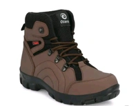 BLACK And ,Brown Genuine Leather Steel Toe Safety Shoes IND 6.7.8.9.10  - Brown, IND 10