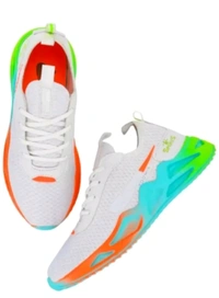 White Sport Shoes For Men With Vibrant Sale Design  - White, IND 6