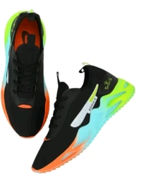 Black Sport Shoes For Men With Vibrant Sale Design - Black, IND 9
