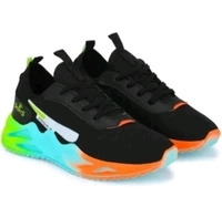 Black Sport Shoes For Men With Vibrant Sale Design - Black, IND 9