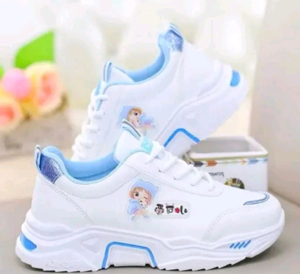 ZF-ALFIYA Stylish PRINTED Casual Shoes For Girl's - White, IND 5