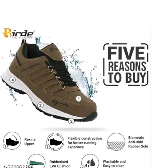 Bride Stylish Comfortably Waking Wear Sport's Shoes For Men  - Brown, IND 6