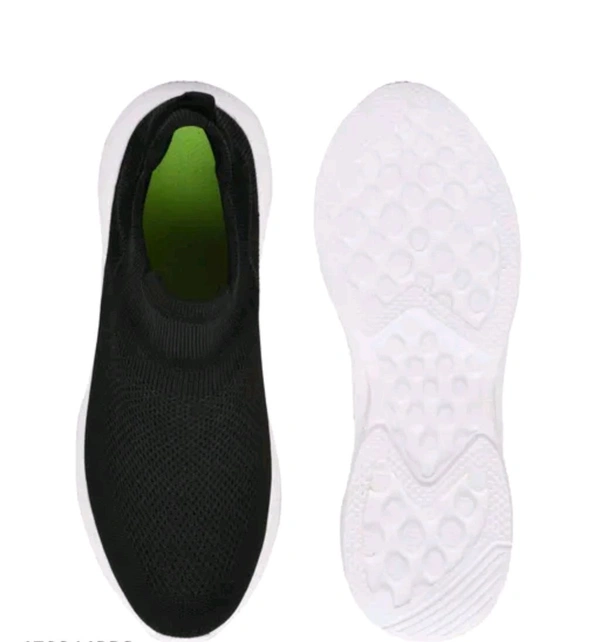 Xavo men slip on moccasins socks shoes  - Black, Ind 6
