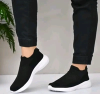 Xavo men slip on moccasins socks shoes  - Black, Ind 8