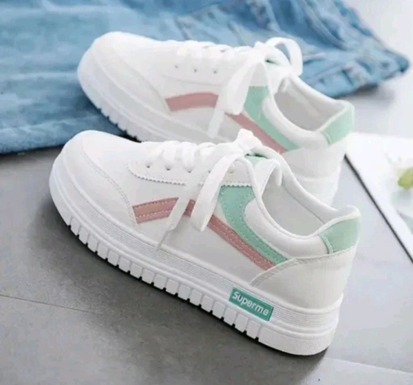 Arose Women's Casual Girl's Shoes  - White, Ind 7