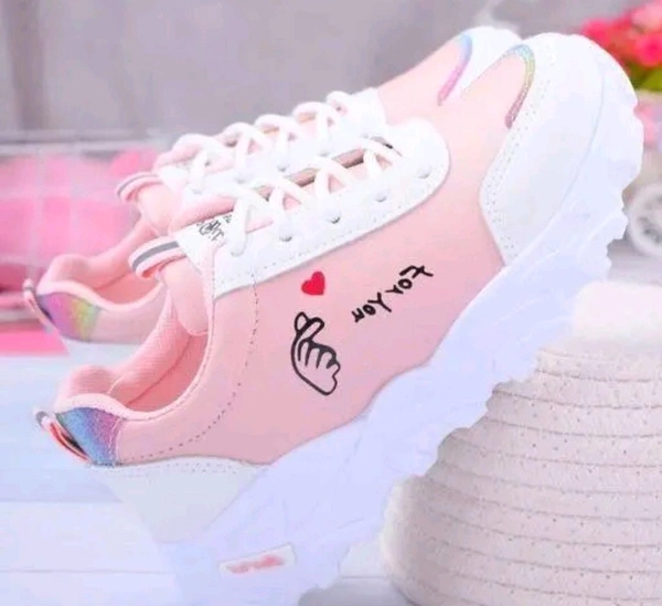 Comfortably Stylish Casual Pink Shoes For Girl's/women  - Ind 3