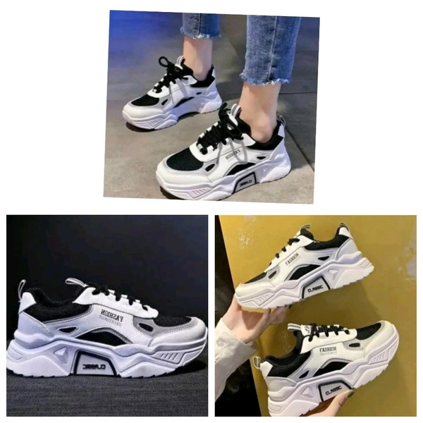 Megpo girls 104 black mesh white Stylish Comfortably sports running casual shoes(  https://fashionhunt.store.shoopy.in ) - White, Ind 7