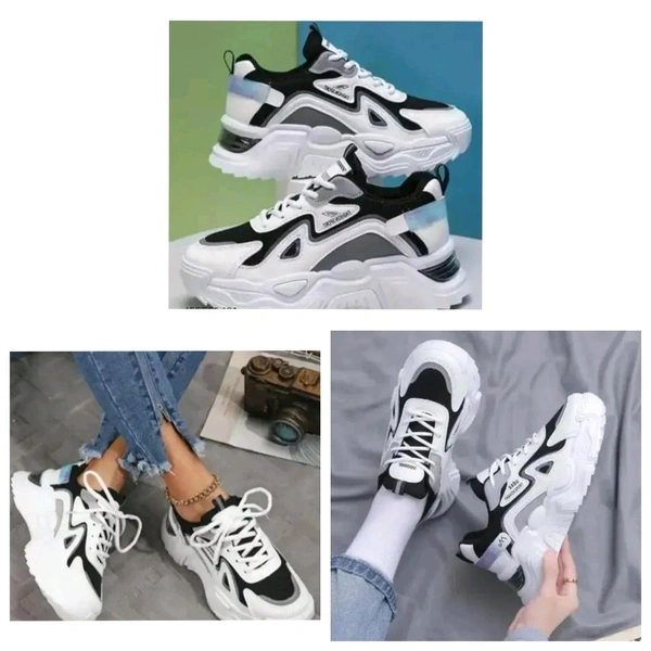 S black girls shoes (  https://fashionhunt.store.shoopy.in ) - White, Ind 4