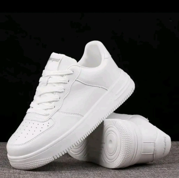 Casual Sneakers White Outdor Shoes For Boy&men  - White, Ind 6